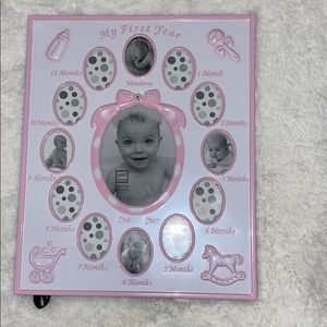 First year baby girl frame
